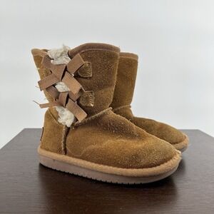 Koolaburra by Ugg Victoria Short Boots Size 8 Toddler Children Chestnut Tan